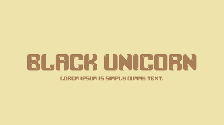 Black Unicorn Font