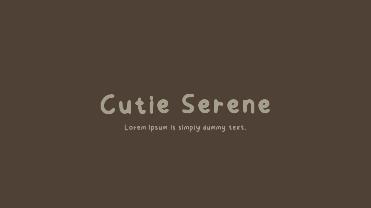 Cutie Serene Font