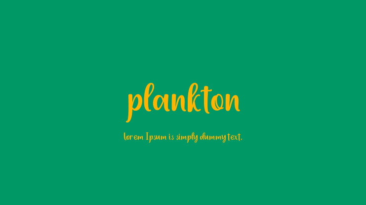 plankton Font