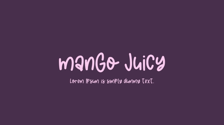 manGo Juicy Font