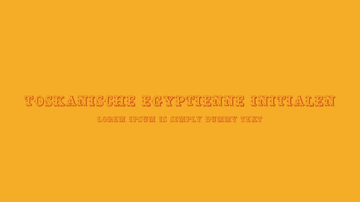 Toskanische Egyptienne Initialen Font Family