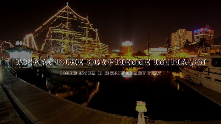 Toskanische Egyptienne Initialen Font Family