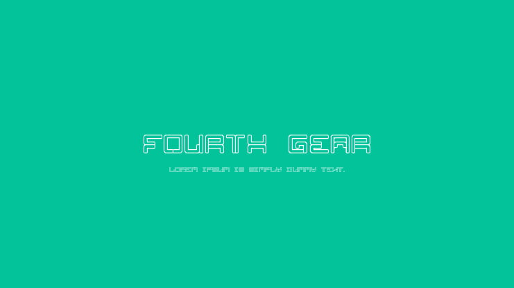 Fourth Gear Font