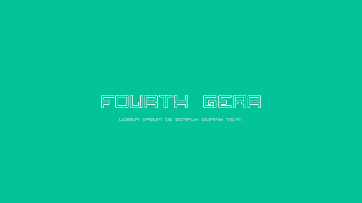 Fourth Gear Font