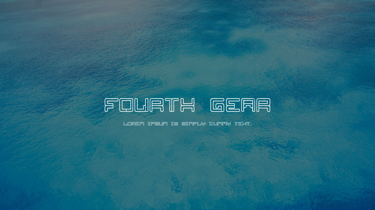 Fourth Gear Font