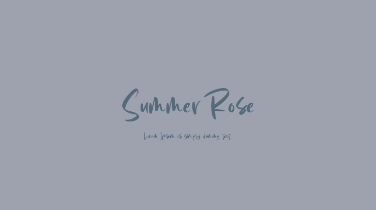 Summer Rose Font
