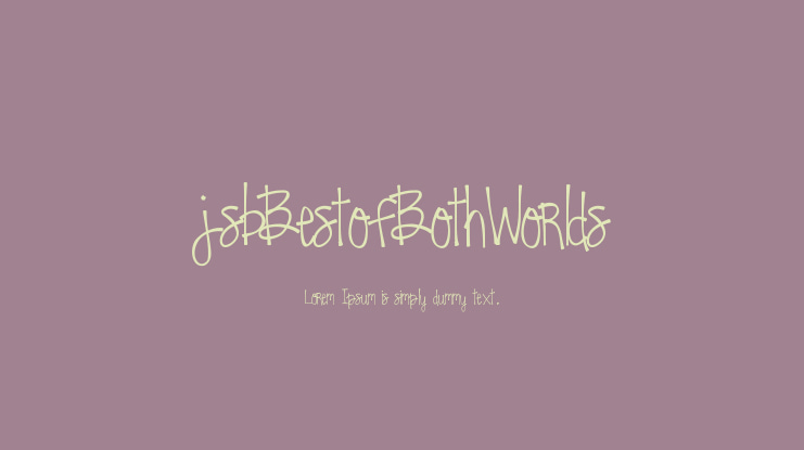 jsbBestofBothWorlds Font