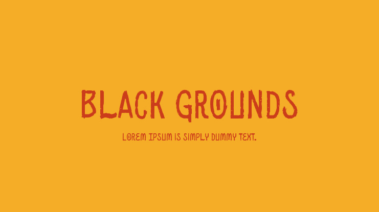 Black Grounds Font