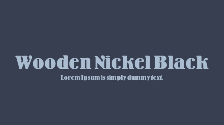 Wooden Nickel Black Font