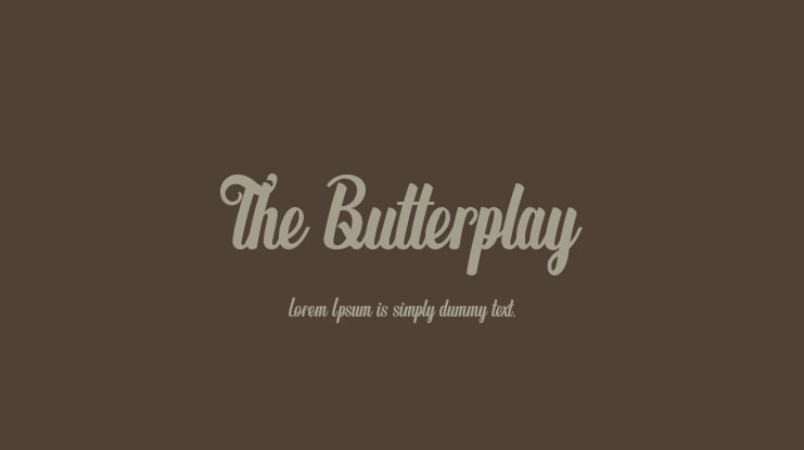 The Butterplay Font