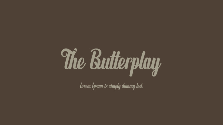 The Butterplay Font