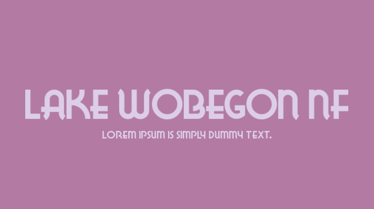 Lake Wobegon NF Font