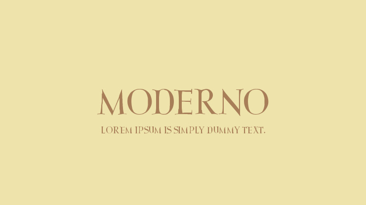 Moderno Font