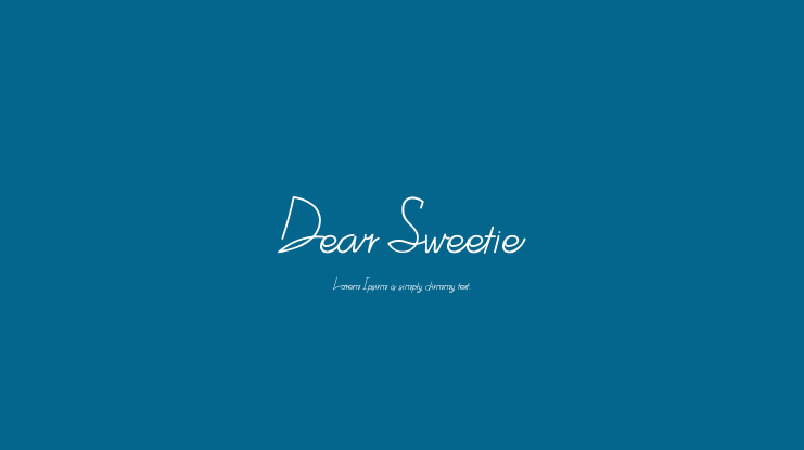 Dear Sweetie Font