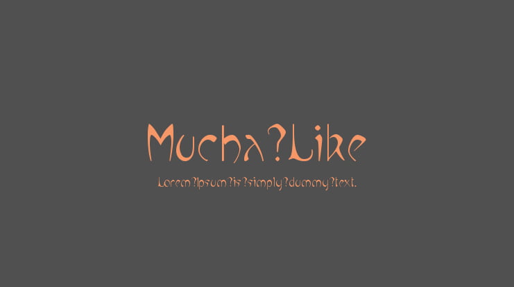 Mucha Like Font