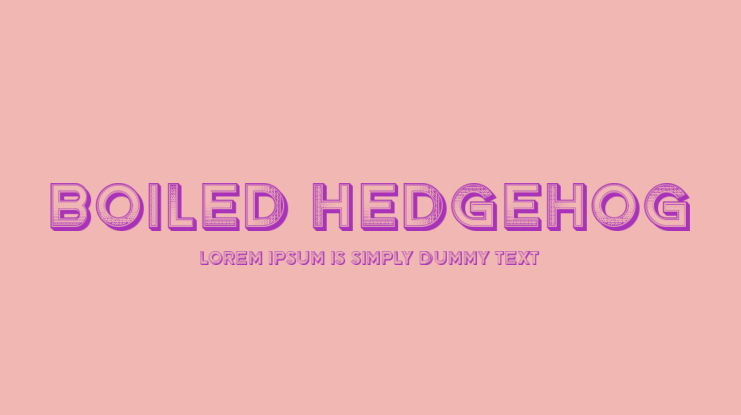 Boiled Hedgehog Font