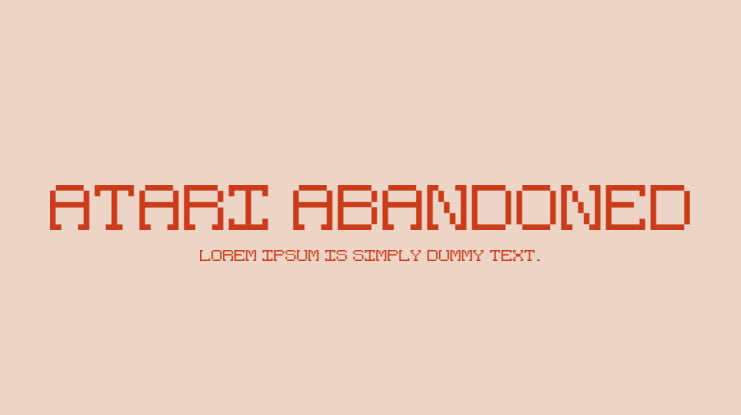 Atari Abandoned Font