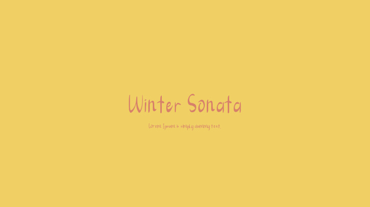 Winter Sonata Font