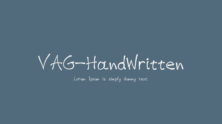 VAG-HandWritten Font