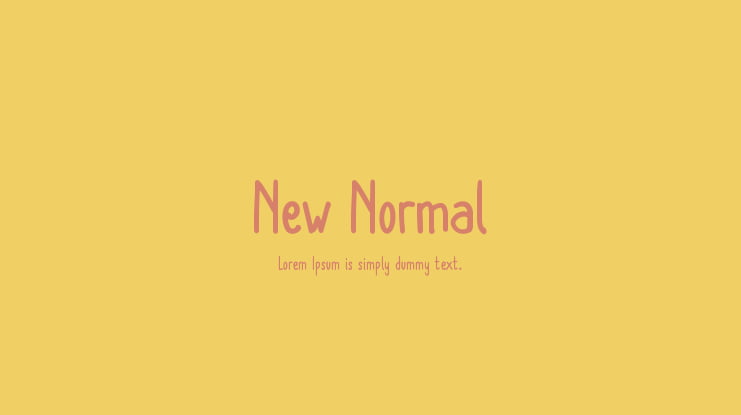 New Normal Font