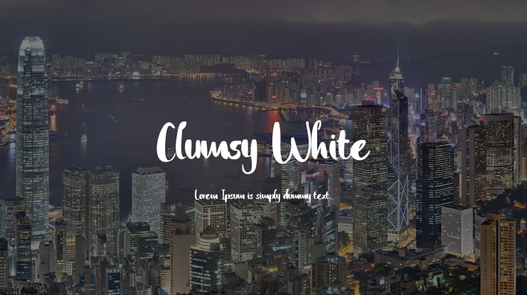 Clumsy White Font
