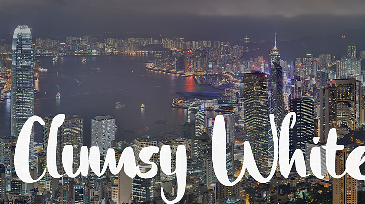 Clumsy White Font