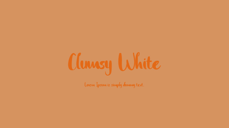 Clumsy White Font