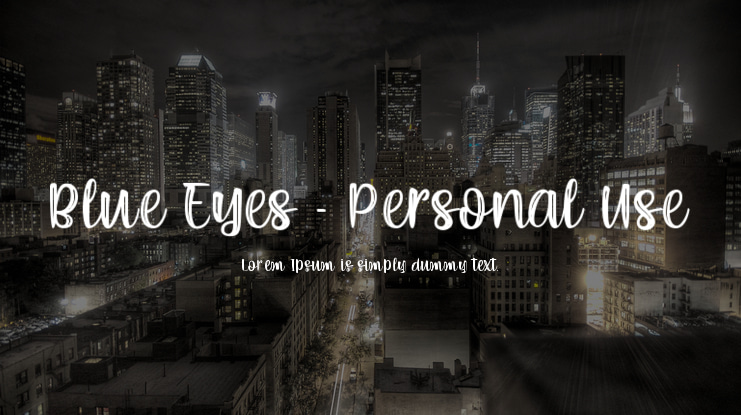 Blue Eyes - Personal Use Font
