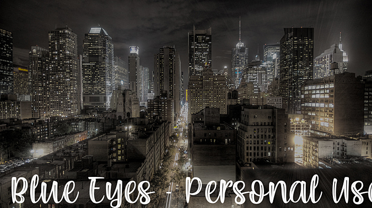 Blue Eyes - Personal Use Font
