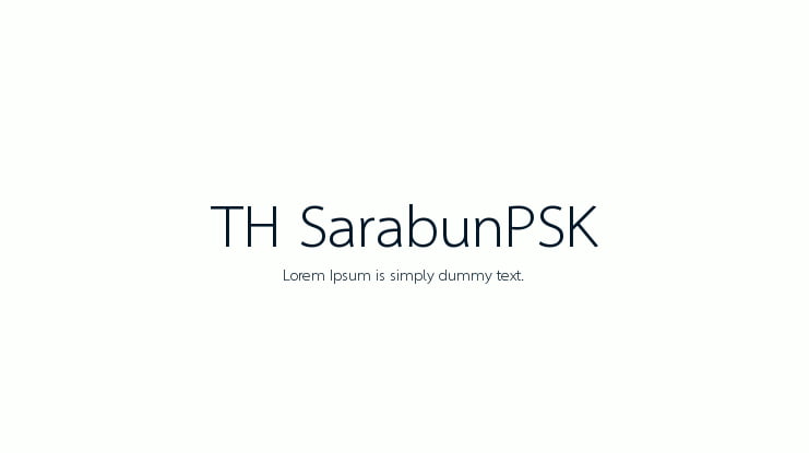 TH SarabunPSK Font Family