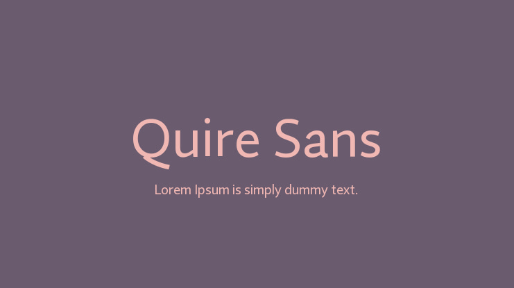Quire Sans Font Family