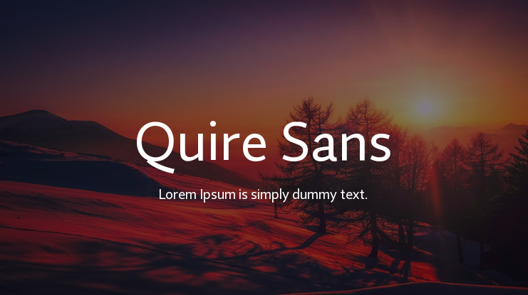 Quire Sans Font Family
