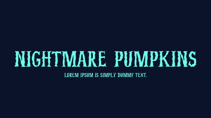 Nightmare Pumpkins Font