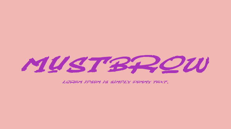 Mustbrow Font
