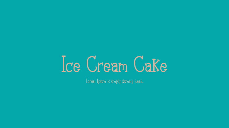Ice Cream Cake Font