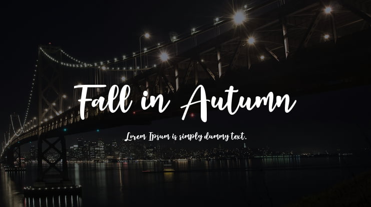 Fall in Autumn Font