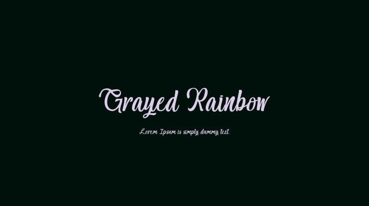 Grayed Rainbow Font