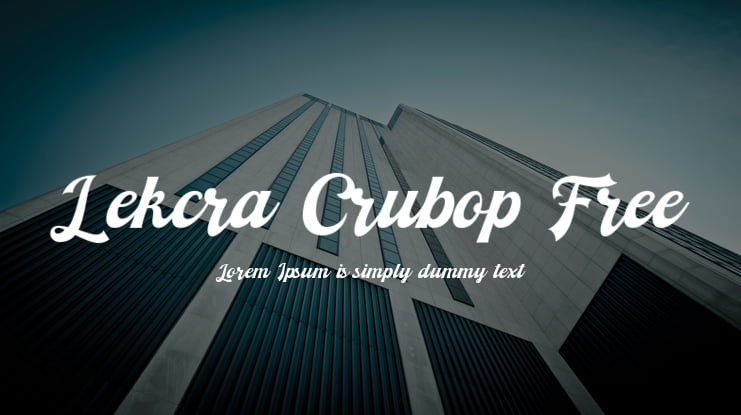 Lekcra Crubop Free Font