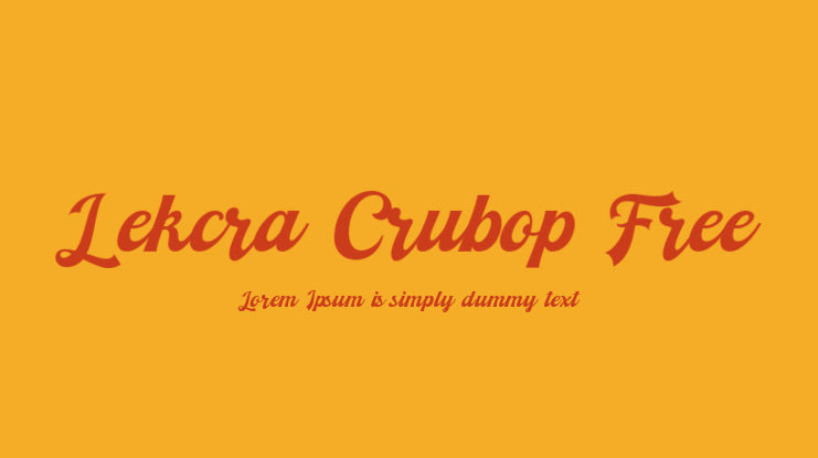 Lekcra Crubop Free Font