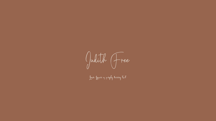 Judith Free Font
