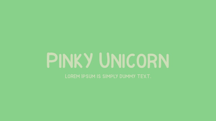 Pinky Unicorn Font