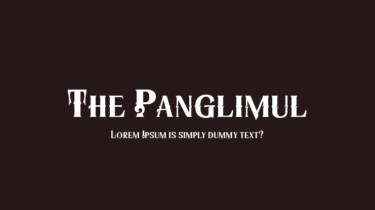 The Panglimul Font