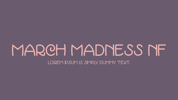 March Madness NF Font