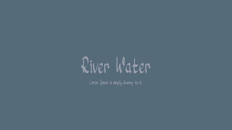 River Water Font