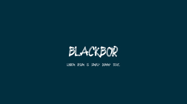 BLACKBOR Font