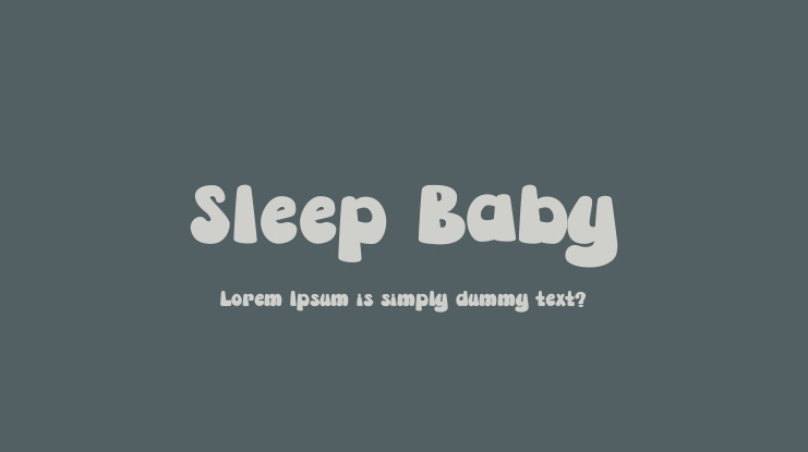 Sleep Baby Font