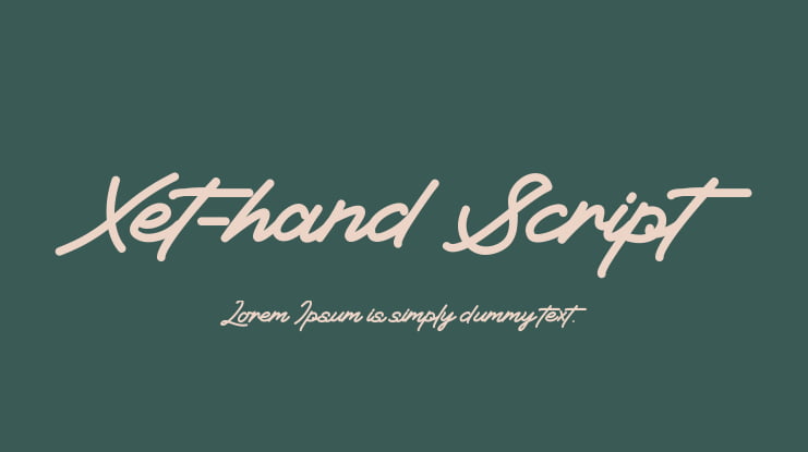 Xet-hand Script Font
