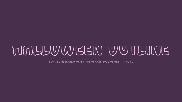 halloween outline Font