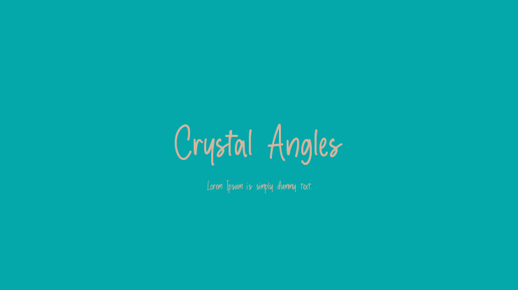 Crystal Angles Font