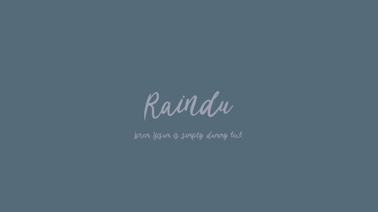 Raindu Font